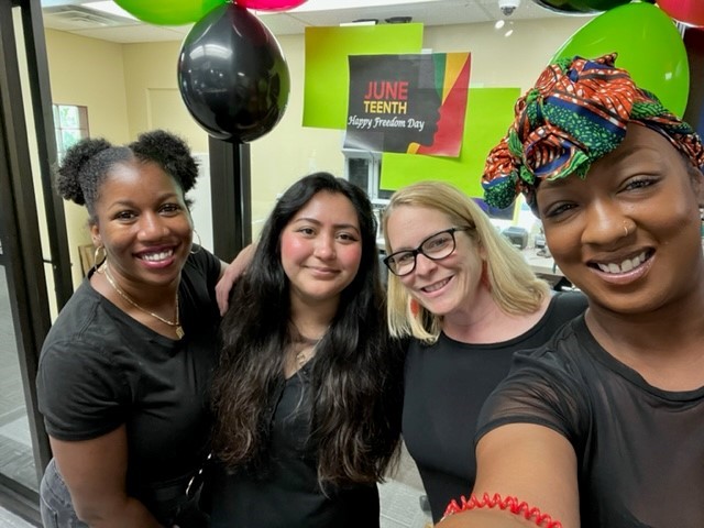 Staff at our Asheville, NC, branch celebrating Juneteenth