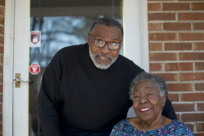 Bettie (right) with her son, Alexis (left)