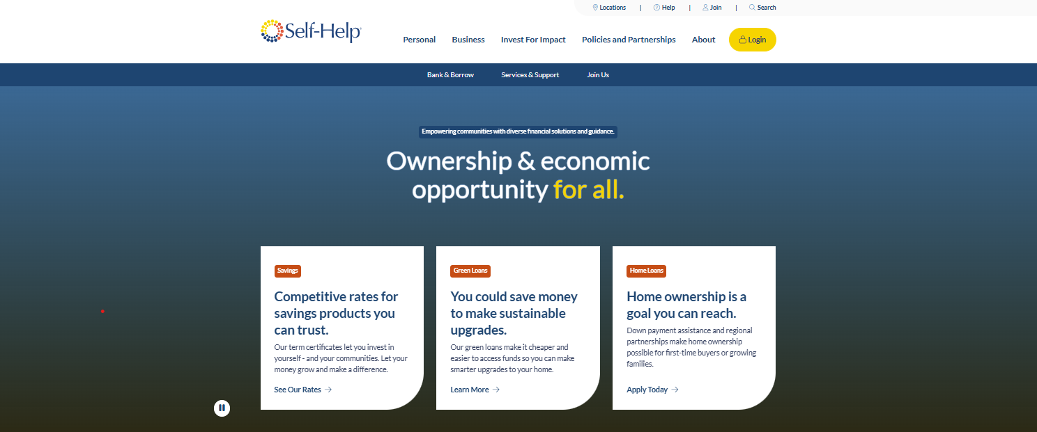 New Self-Help homepage